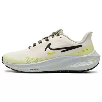 Женские кроссовки Nike Air Zoom Pegasus 39 Shield Бледно-слоновая кость Светящийся зеленый Кремовый Нейтрально-оливковый Черный DO7626-100 35.5
