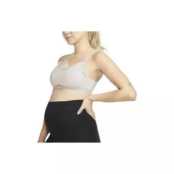 Nike Alate Maternity Series однотонный дышащий быстросохнущий спортивный бюстгальтер женское нижнее белье светло-красный древесно-коричневый DV9376-105 L