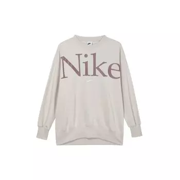 Nike Alphabet Crew Neck Casual Long Sleeve Толстовка Женская Топы Дымчато-фиолетовый FN3655-104 L