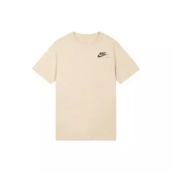 Nike Американский винтажный узор, напечатанный свитер, круглый вырез, короткий рукав, футболка, женские футболки, белый цвет DR9025-126 XL