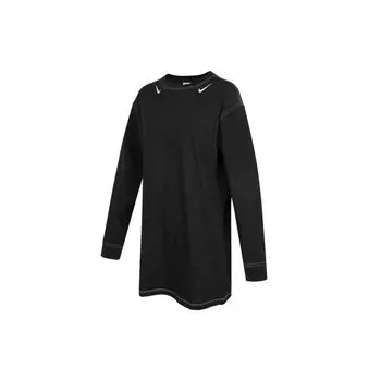 Nike As W Nsw Swsh Gx Ls Dress Logo Женское Платье Черное DD5623-010 XS