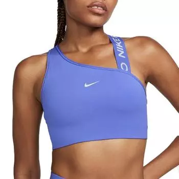 Nike Асимметричный дизайн бретелей, удобный дышащий спортивный бюстгальтер для тренировок, женское нижнее белье, синий DM0570-413 XS