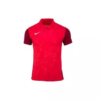 Nike Athletic Повседневная футбольная дышащая рубашка поло с коротким рукавом Мужские топы Красный BV6725-657 S