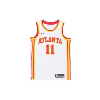 Nike Баскетбольная майка Atlanta Hawks Trae Young 11th SW Fan Edition NBA Sports Mesh мужская белая CN8005-100 S
