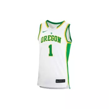 Nike Баскетбольная майка College Oregon Color Block с принтом букв и номеров, мужская белая P32919J432-ORE L