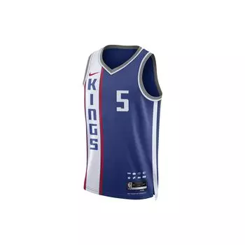Nike Баскетбольная майка DeAaron Fox Kings City Edition 2023/24, мужская майка, темно-синяя DX8518-402 L