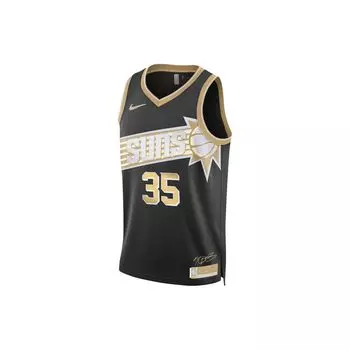 Nike Баскетбольная майка Kevin Durant Phoenix Suns 2024 с буквенным принтом, повседневная, дышащая, без рукавов, фанатская версия, унисекс, черная, FN5909-053 M