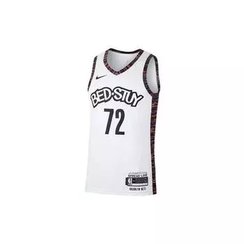 Nike Баскетбольная майка NBA City Edition для мужчин, белые топы CU0192-100 S