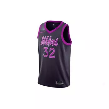Nike Баскетбольная майка NBA City Edition с изображением Карла-Энтони Таунса №. 32 Мужские топы Фиолетовый AJ4626-526 XL