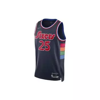 Nike Баскетбольная майка НБА, Fan Edition, Philadelphia 76ers, Simmons No. 25 Мужские топы Синие DB4041-419 M
