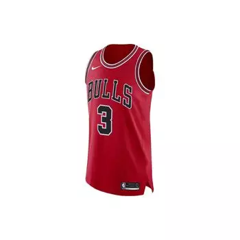 Nike Баскетбольная майка NBA Logo Printed Breathable Regular Player Edition Chicago Bulls Wade 3 Men Jersey Red 863017-658 M