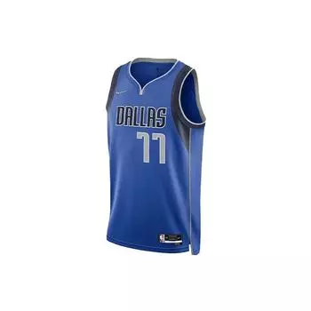 Nike Баскетбольная майка NBA Retro SW Fan Edition - Лука Дончич №. 77 Мужские топы Синие DB3568-480 M