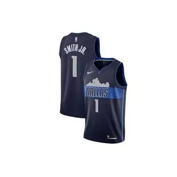 Nike Баскетбольная майка NBA SW Fan Edition Dallas Mavericks Smith No. 1 Мужские топы синего цвета 877202-421 S