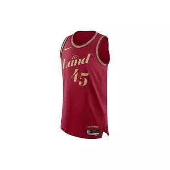 Nike Баскетбольная майка с круглым вырезом и буквенным номером Cleveland Cavaliers Donovan Mitchell City Edition для мужчин, бордовая DX8755-698 L