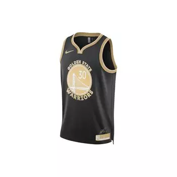 Nike Баскетбольная майка с принтом букв и цифр SW Fan Edition 23-24 сезона Golden State Warriors Curry 30 унисекс майка черная клубная-золотая FN5907-053 XL