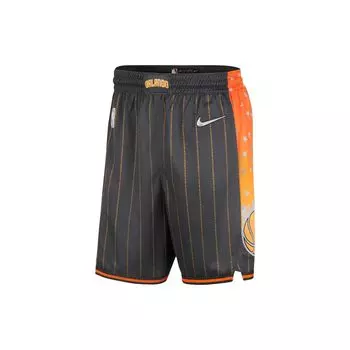 Nike Баскетбольные шорты X NBA Color Block Brown Printed Striped Shorts SW Fan Edition Orlando Magic Men shorts DB4146-060 L