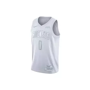 Nike Баскетбольный жилет NBA Straight Fit Houston Rockets Russell Westbrook No. 0 Мужские топы белые CT4210-100 S