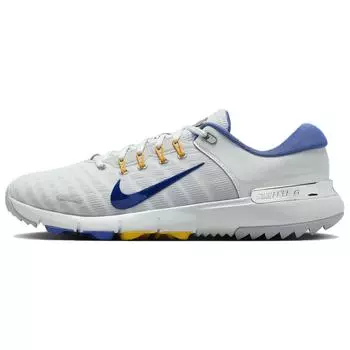 Nike Бесплатные кроссовки Golf Extra Wide Pure Platinum Astronomy Blue для мужчин, белые, университетско-золотые, серо-волчьи HQ3131-002 47.5