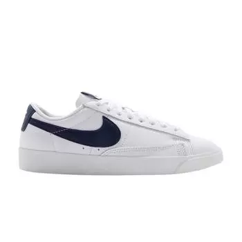 Nike Blazer Low LE Белые Темно-синие Женские Кроссовки Midnight-Navy AV9370-119