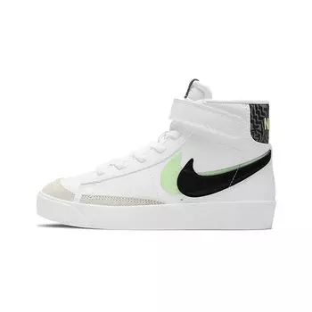 Nike Blazer Mid 77 SE PS Double Swoosh — белые паровые зеленые детские кроссовки дымчато-серые черные DD1848-100 29.5
