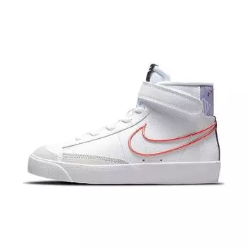 Nike Blazer Mid 77 SE PS Playful Branding — детские кроссовки белые Purple-Pulse Pink-Foam Magic-Ember DJ0266-100 28