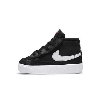 Nike Blazer Mid 77 TD Черные замшевые детские кроссовки White Team-Orange DA4088-002