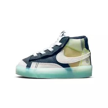 Nike Blazer Mid 77 TD Move To Zero — темно-синие детские кроссовки Armory Blue Summit-White Glacier-Ice DJ0313-400 23.5
