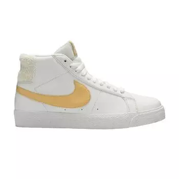 Мужские кроссовки Nike Blazer Mid SB Core Gold белые CJ6983-102