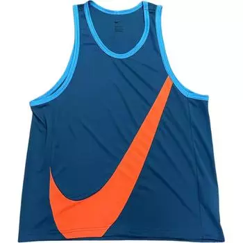 Nike Большой логотип повседневный тренировочный свободный удобный дышащий жилет мужские жилеты синий DH7133-404 XL