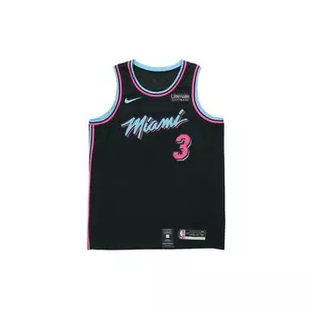 Nike Breathable NBA City Edition Майами Хит Дуэйн Уэйд Нет. 3 баскетбольная майка мужская баскетбольная майка черная AJ4622-013 S