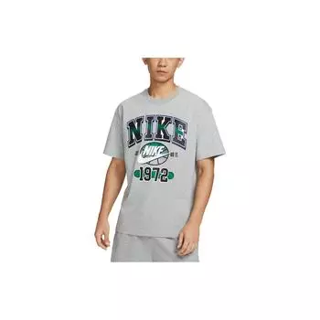 Nike Буквенно-цифровой логотип с принтом, баскетбольная майка с круглым вырезом и короткими рукавами, мужские топы, темно-серые FQ7003-063 XL