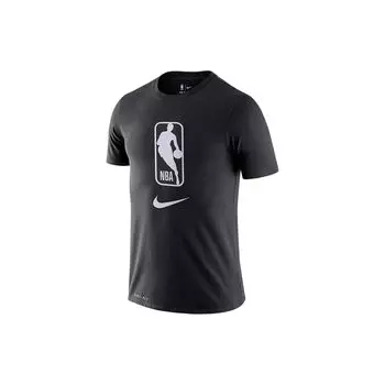 Футболка Nike NBA Logo Quick-Dry Breathable Sports, с круглым вырезом, коротким рукавом, унисекс, черная AT0516-010 XL