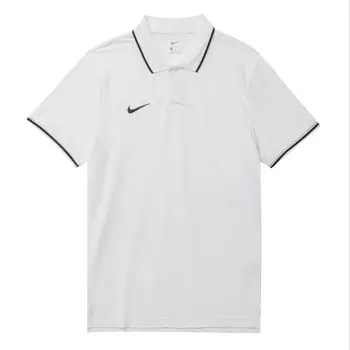 Nike Быстросохнущая повседневная рубашка для гольфа с коротким рукавом для мужчин, белая AJ1502-100 S