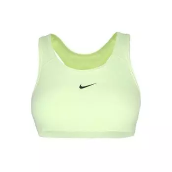 Nike Цельная подушечка в стиле ретро в американском стиле со средней поддержкой, спортивная майка для йоги, женские топы, светло-желто-зеленая, BV3637-701 S