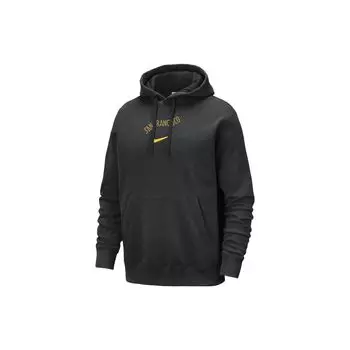 Nike Club Fleece City Edition NBA Golden State Warriors Letter Hoodie Мужские толстовки с капюшоном черного цвета FB4819-010 L