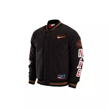 Куртка Nike CNY Year of the Rabbit с вышитыми буквами и флисовым воротником V1 для мужчин, верхняя одежда, черная FD4060-010 XXL