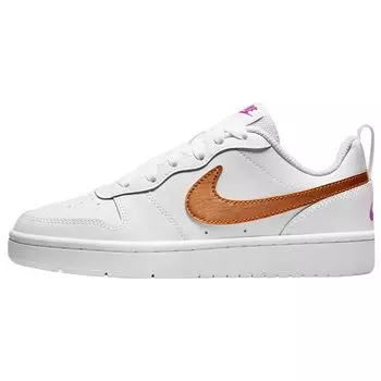 Nike Court Borough Low 2 SE GS Белые медные кроссовки металлик Ярко-фиолетовые DQ5979-100 36.5
