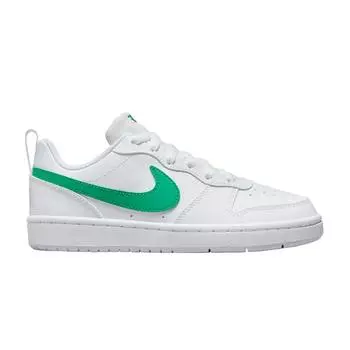 Nike Court Borough Low Recraft GS White Stadium Зеленые детские кроссовки Футбольно-серые DV5456-109 36