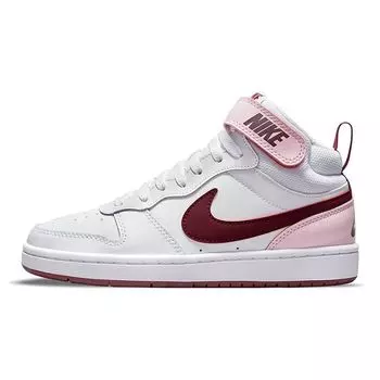 Nike Court Borough Mid 2 GS Розовые кроссовки из пеноматериала Белые темно-свекольные CD7782-104 38