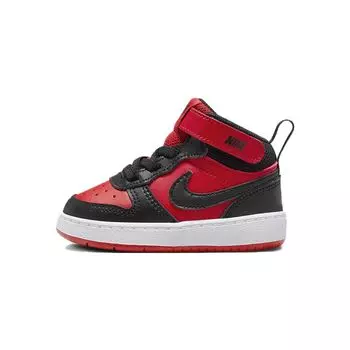 Nike Court Borough Mid 2 TD Black University Red Baby Кроссовки Белые CD7784-602 25