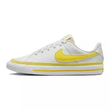 Nike Court Legacy GS Opti Yellow Детские кроссовки White Summit-White DA5380-119 35.5