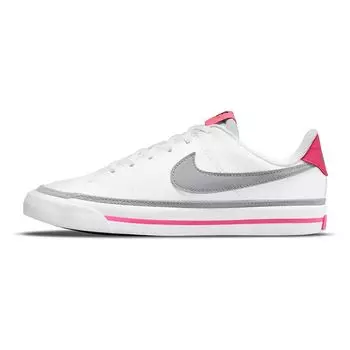 Nike Court Legacy GS White Pink Prime Light Smoke Grey Детские кроссовки Kumquat DA5380-111 36