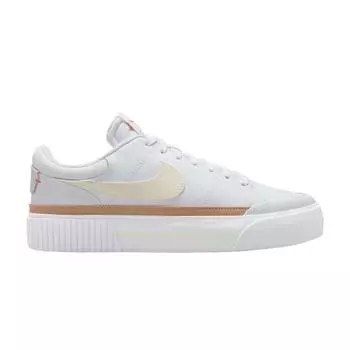 Nike Court Legacy Lift белые кокосовые молочные женские кроссовки Hemp светло-малиновые DM7590-106 38.5