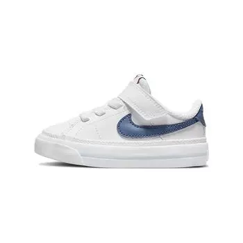 Nike Court Legacy TD White Mystic Navy Детские кроссовки Boarder-Blue Team-Orange DA5382-113 27