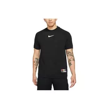 Nike Цветной блок логотипа Спортивная футбольная майка FC. Главная Мужские майки Черный DA5580-010 M