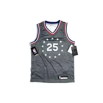 Nike Детская баскетбольная майка SW City Edition Simmons Philadelphia 76ers 25 Детская майка Серая 3Z2B7B-1BP S