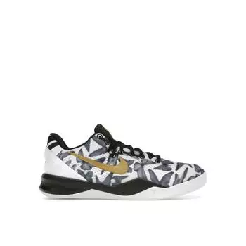 Nike Детские кроссовки Kobe 8 GS Mambacita Белый металлик-золотой Черный FN0266-102 35.5