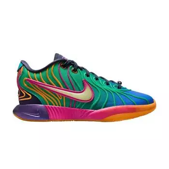 Nike Детские кроссовки LeBron 21 GS Optimism Multi-Color Photo-Blue Vapor-Green HF6819-400 39
