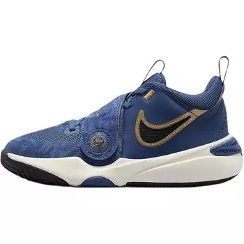 Nike Детские кроссовки Team Hustle D11 GS Mystic Navy Metallic Gold, синие, бледно-слоновая кость, черные FZ8463-400 40