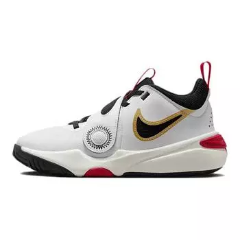 Nike Детские кроссовки Team Hustle D11 GS White Gold University Red Metallic-Gold Black DV8996-104 36